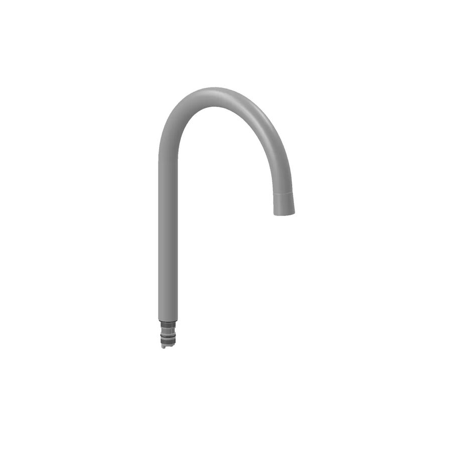 Uitloop 165mm, 6,6l/min. chr