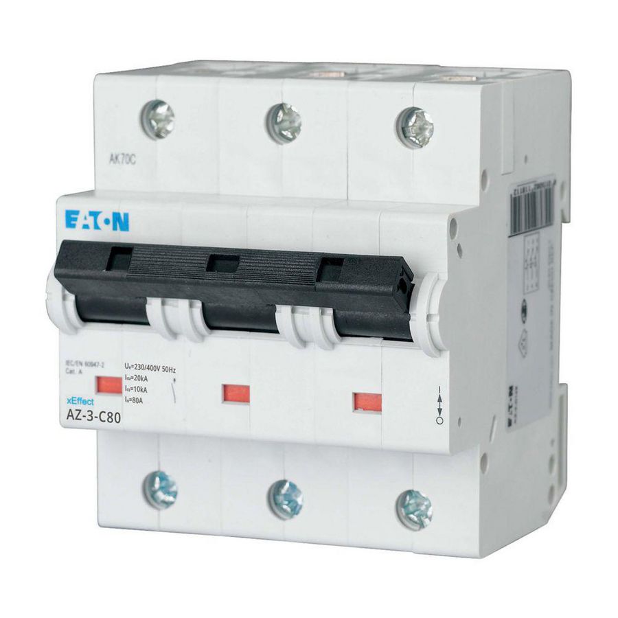 installatieautomaat (MCB) AZ C-karakteristiek 80A 3-polig 20kA
