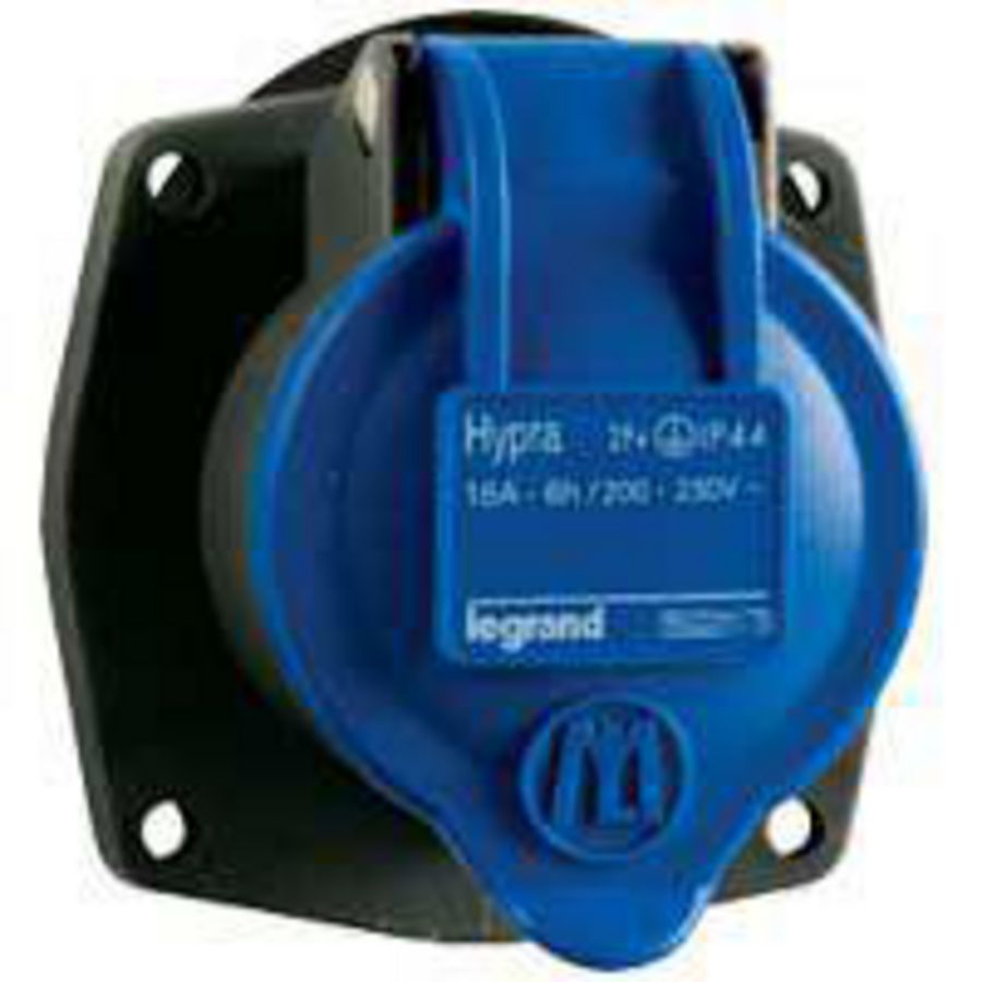 Inbouw Wandcontactdoos 230V 16A 3P IP44 ML kunst.blauw Hypra