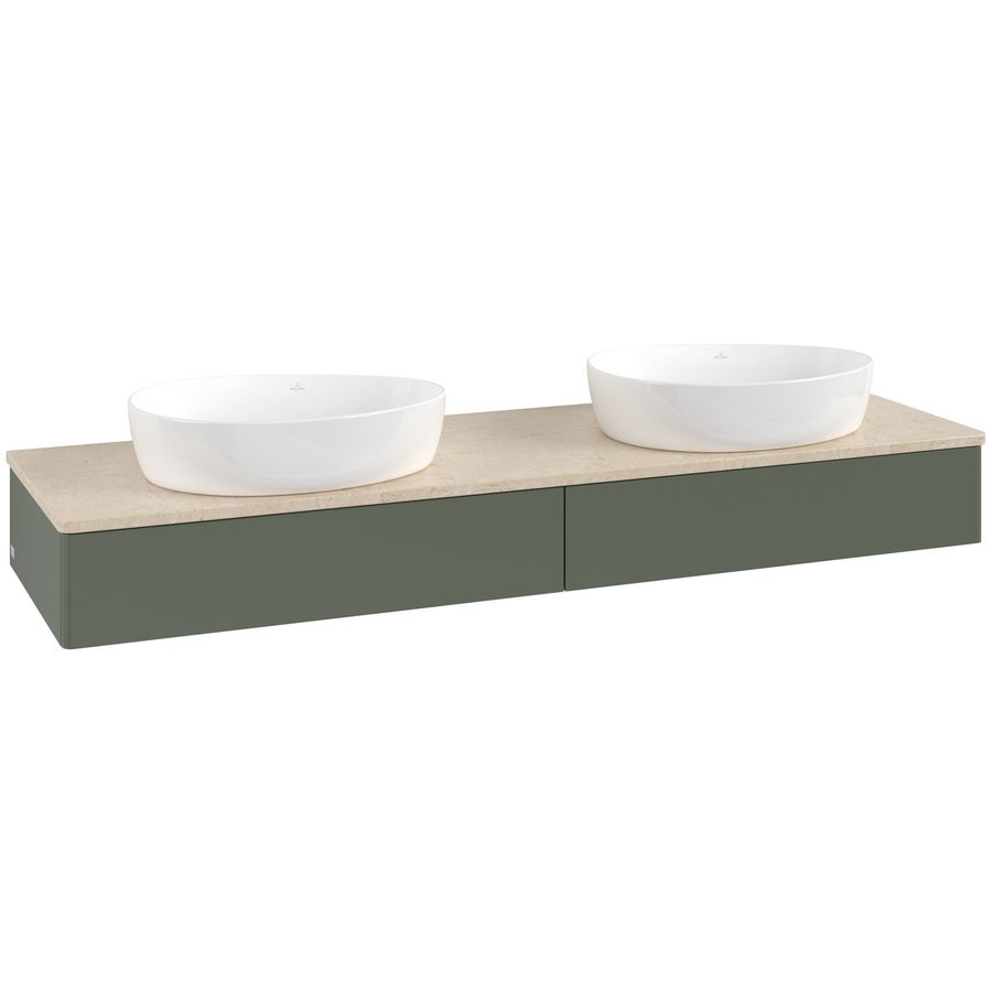 Wastafelonderkast Antao 1600x190x500mm L.Green Matt Lacquer K17013HL