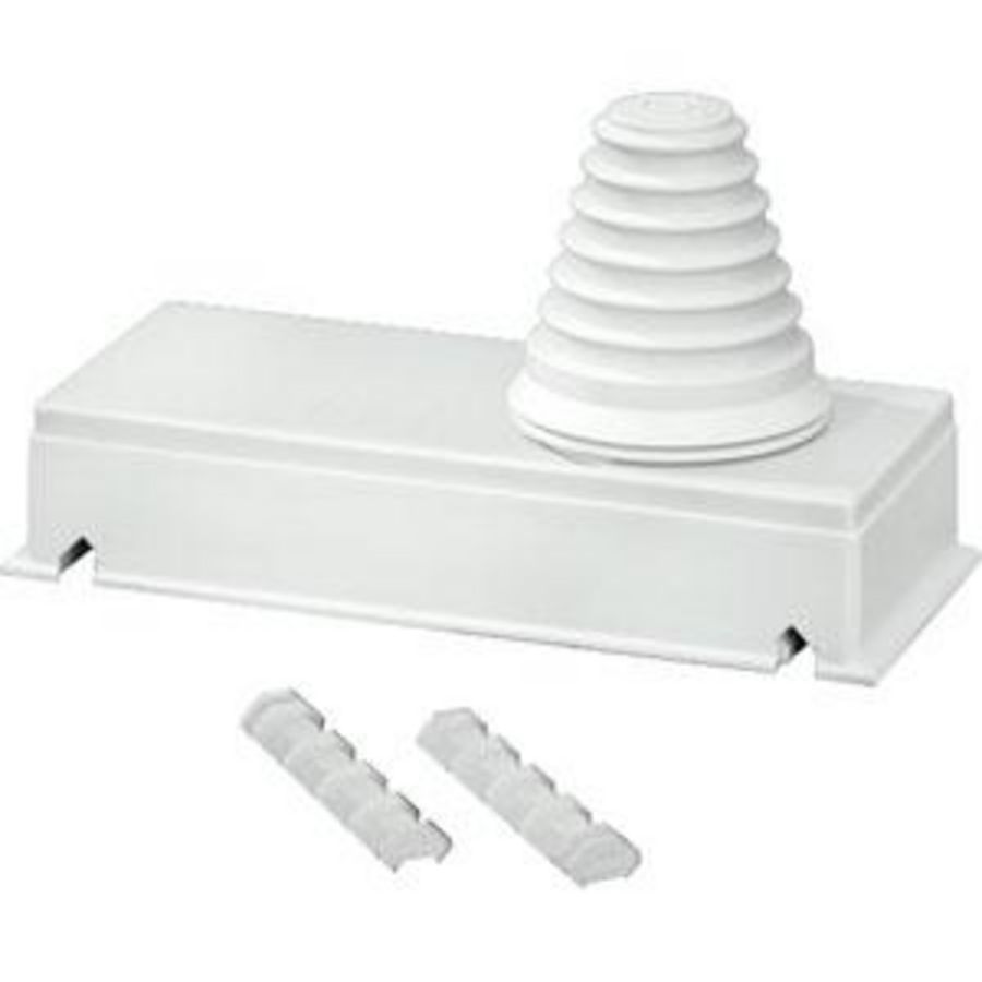Aanbouwflens Wandmaat 2 met invoer tule 1x 72 mm