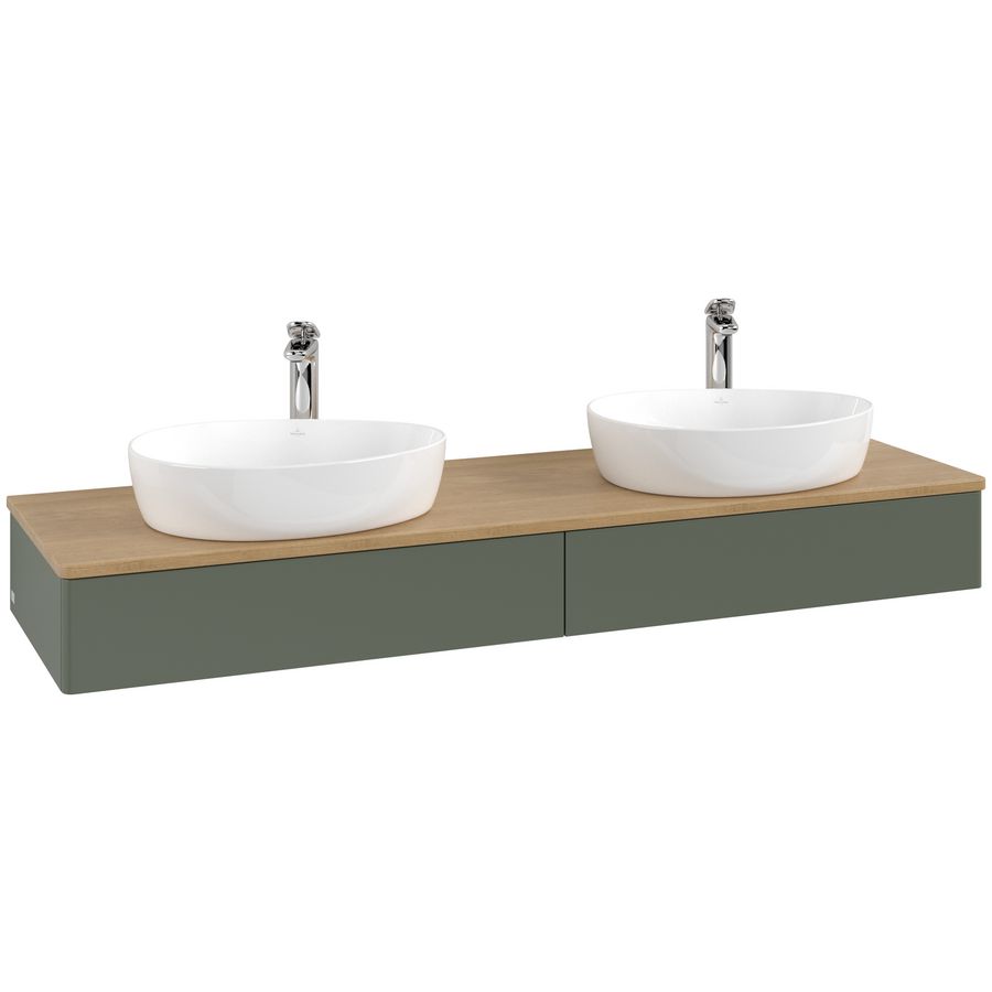 Wastafelonderkast Antao 1600x190x500mm L.Green Matt Lacquer K17051HL