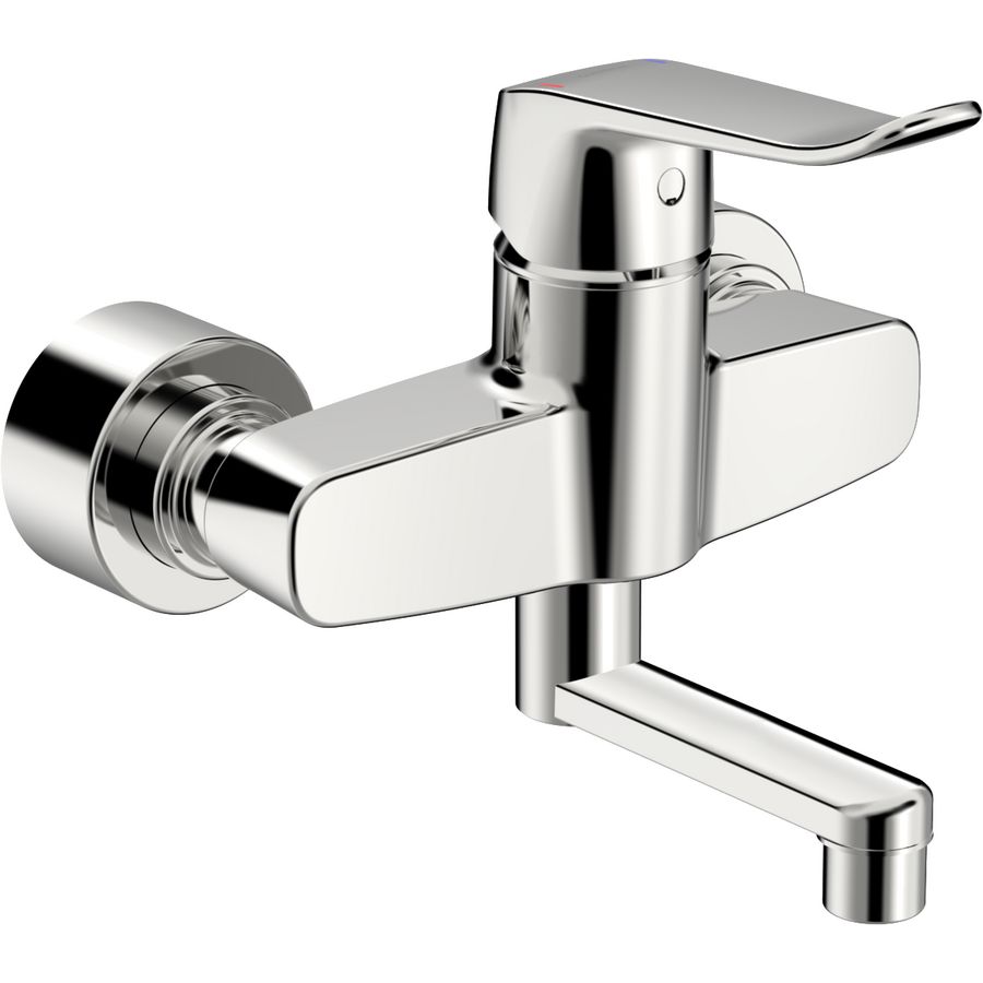 Wandmkr draaibare uitl. spr. 177mm lange hendel HANSACLINICA