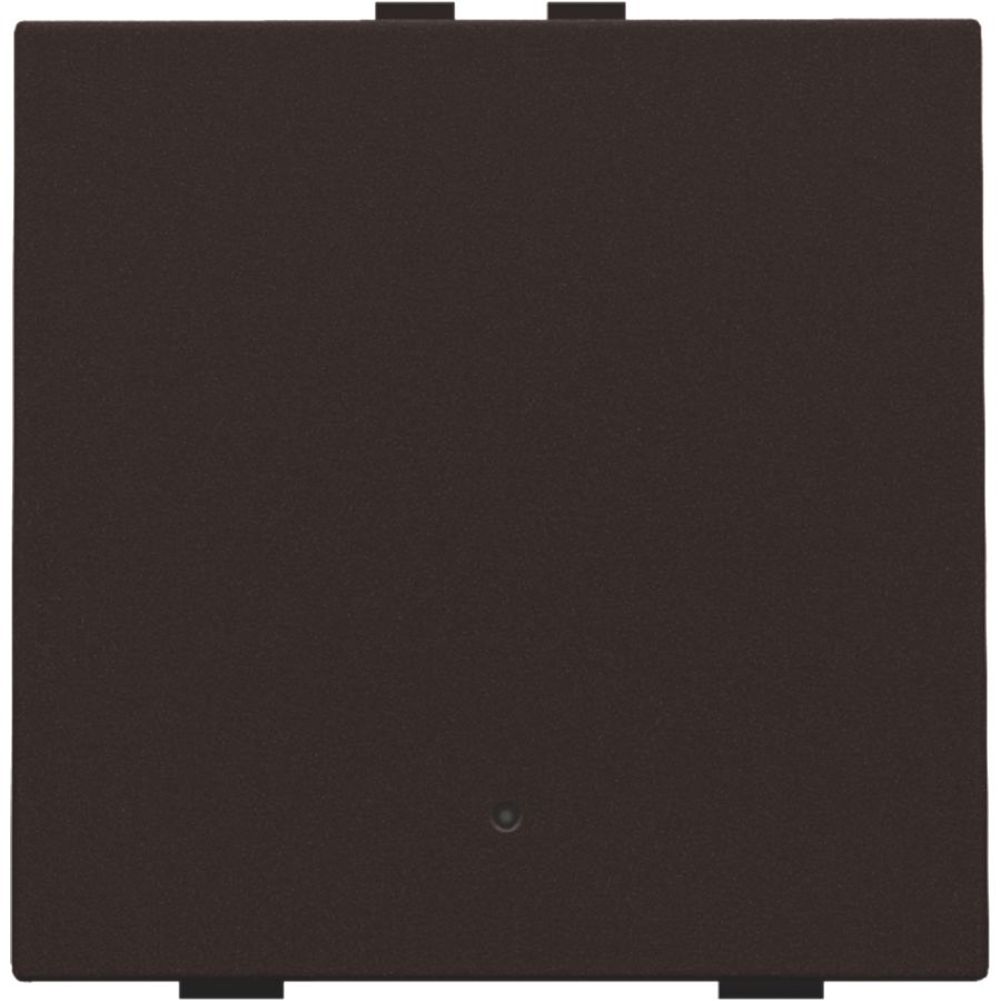 Enkelv. drukknop led Home Control dark brown