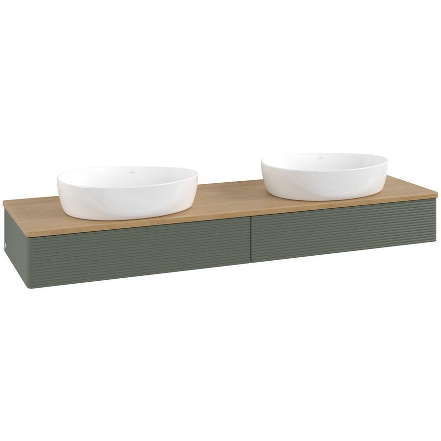 Wastafelonderkast Antao 1600x190x500mm L.Green Matt Lacquer K17111HL