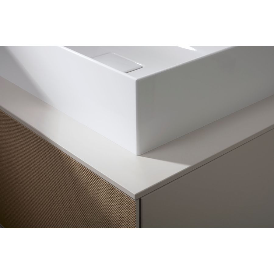 Inbouwwastafel geslepen 600x480mm met kraangat zonder overloop SmartClean Xevolos E