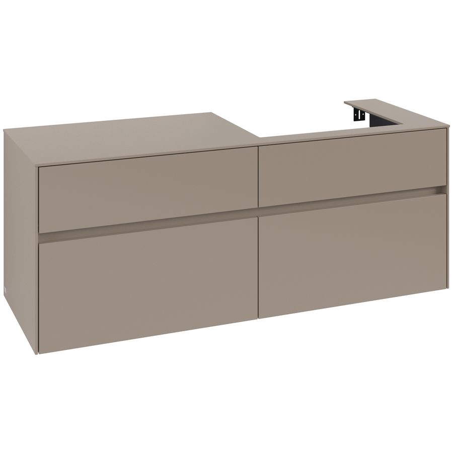 Wastafelonderkast Collaro 1400x548x500mm Taupe C08600VM