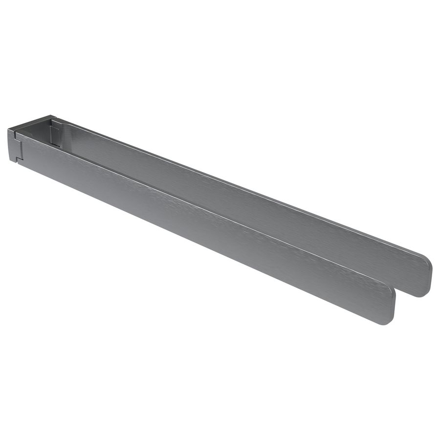 Dubbele handdoekhouder draaibaar grijs alu 46cm ALINE