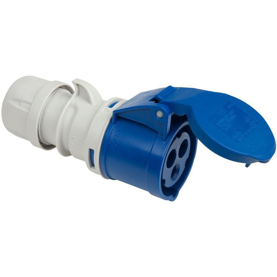 CEE contrastekker 3P 16A 230V 6h IP44 blauw VVE=5