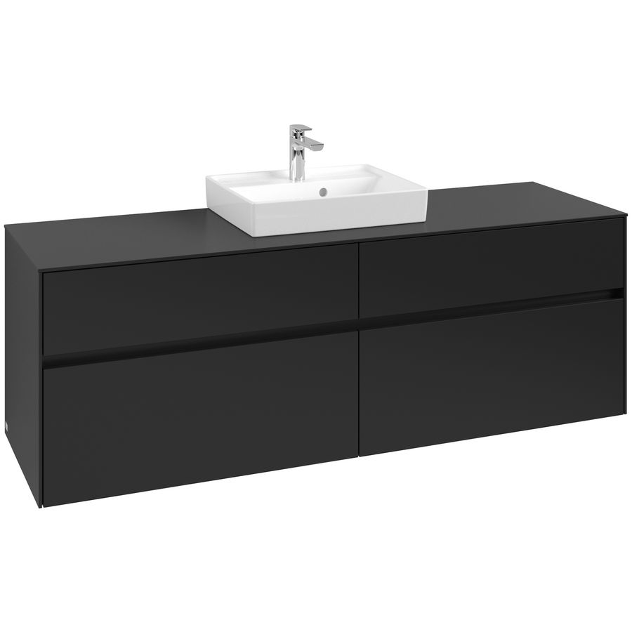 Wastafelonderkast Collaro 1600x548x500mm Volcano Black C077B0VL