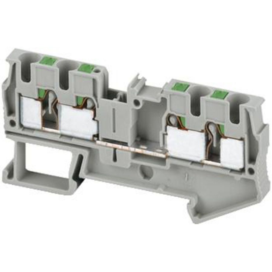 Doorvoer klemmenblok 4mm² 32A Enkel niveau Push-in VVE=50