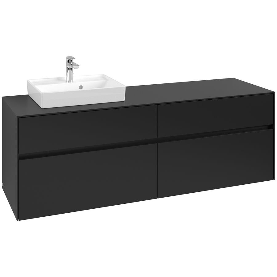 Wastafelonderkast Collaro 1600x548x500mm Volcano Black C07800VL