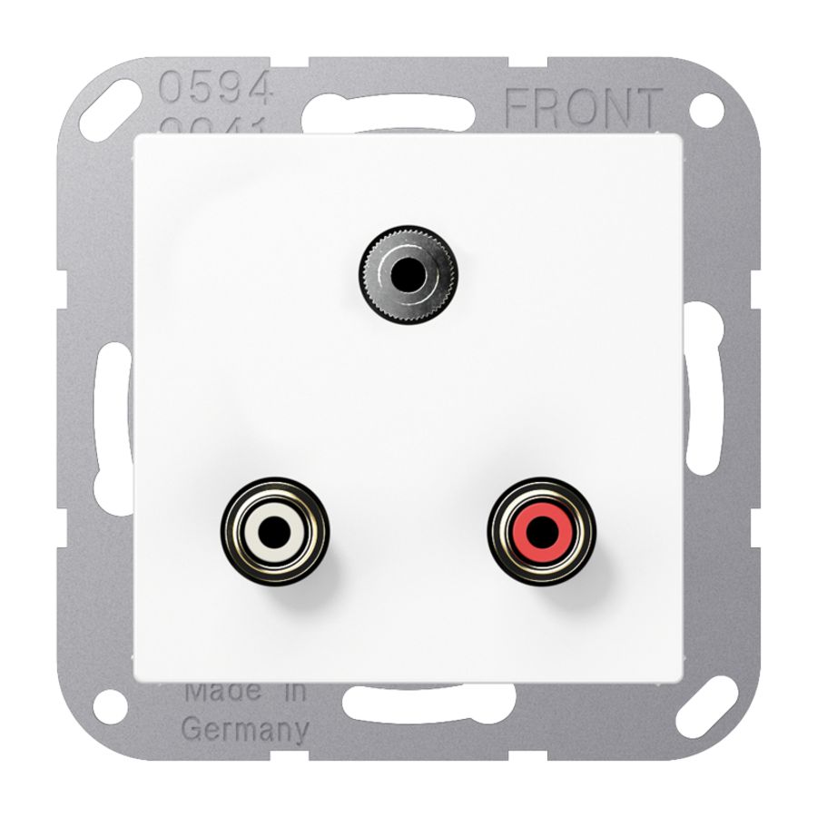 Afdekking AS500 alpin wit Audio/Jack