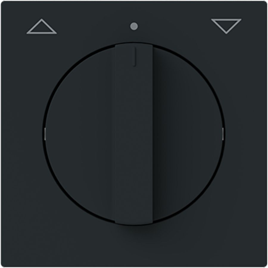 Centraalplaat met greep inbouwjaloezieschakelaar art- matzwart (1740-45M)