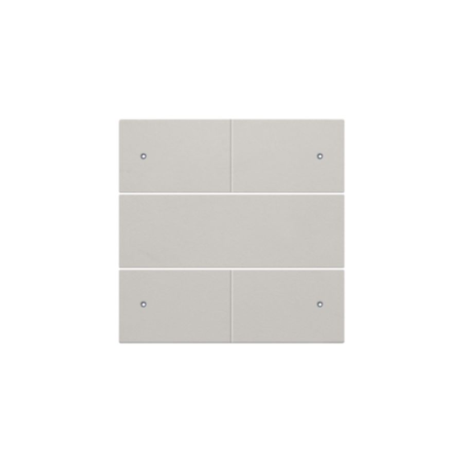 Afwerkingsset 4-voudige pot.vrij knop 24V Led l.grey