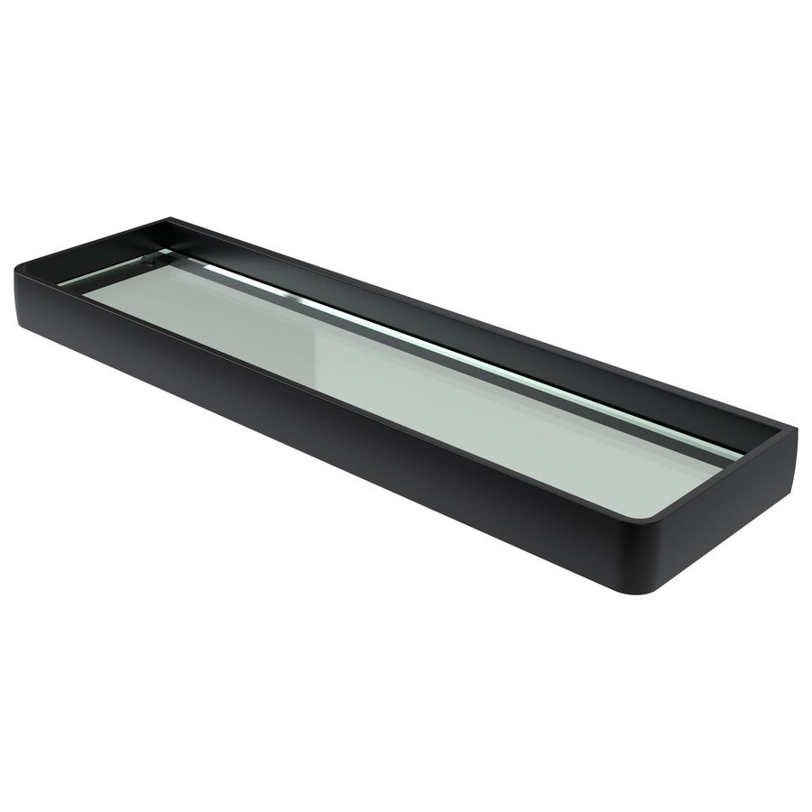 Planchet glas zwart aluminium 60cm ALINE