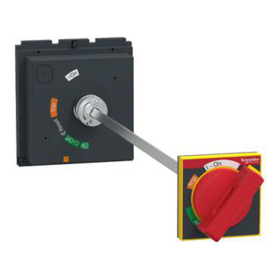 Standaard verlengde draaibediening Rood/geel ComPact