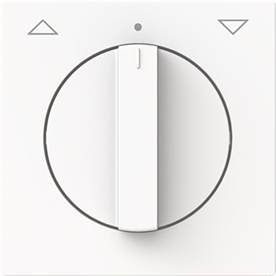 Centraalplaat met greep inbouwjaloezieschakelaar art-matwit (1740-44M)