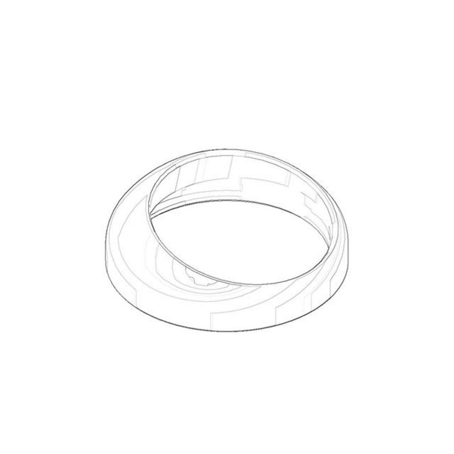 Kapje 32x11mm Dark Platinum gebors.