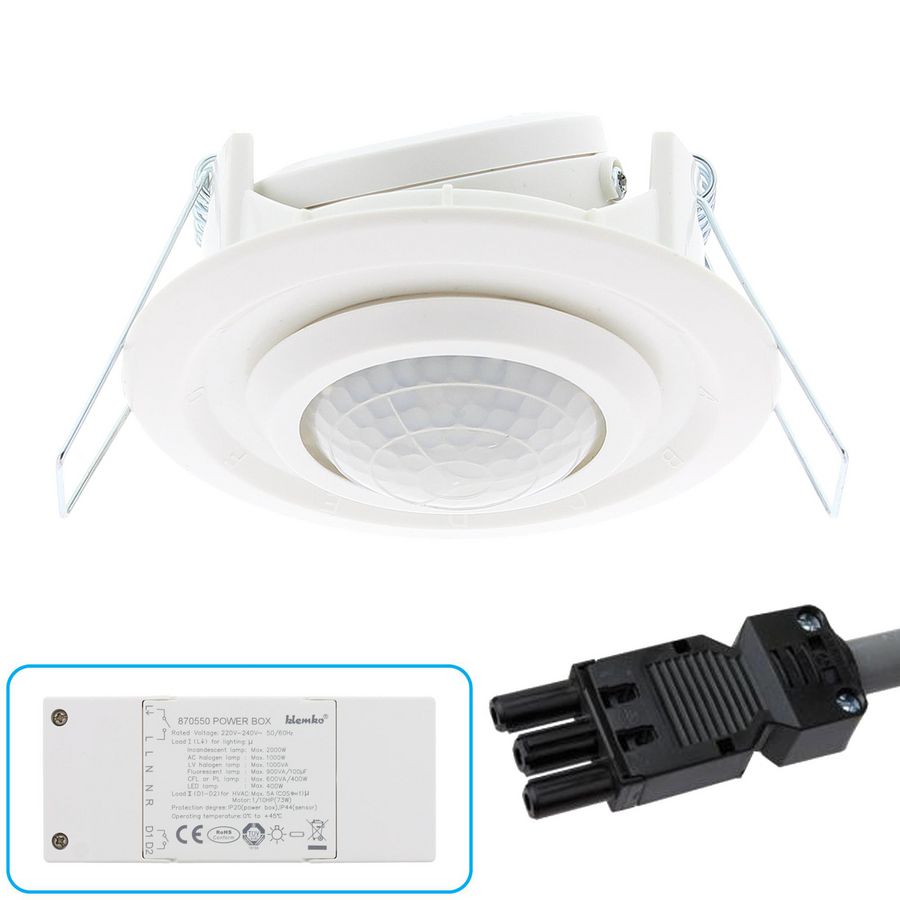 Aanwezigheiddetector Plafond PIR 230V 2000W 6M 40mm² Wieland