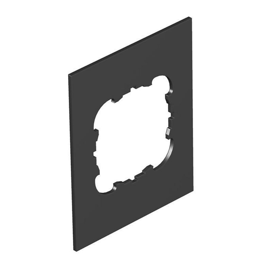 Afdekplaat 1 x EK voor T12L 71x88mm Polyvinylchloride