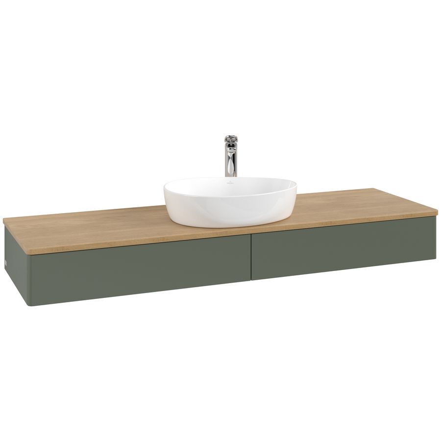 Wastafelonderkast Antao 1600x190x500mm L.Green Matt Lacquer L14051HL