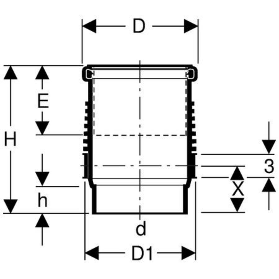Expansiemof 110mm polyethyleen (PE) Silent-db20 geluidsarm