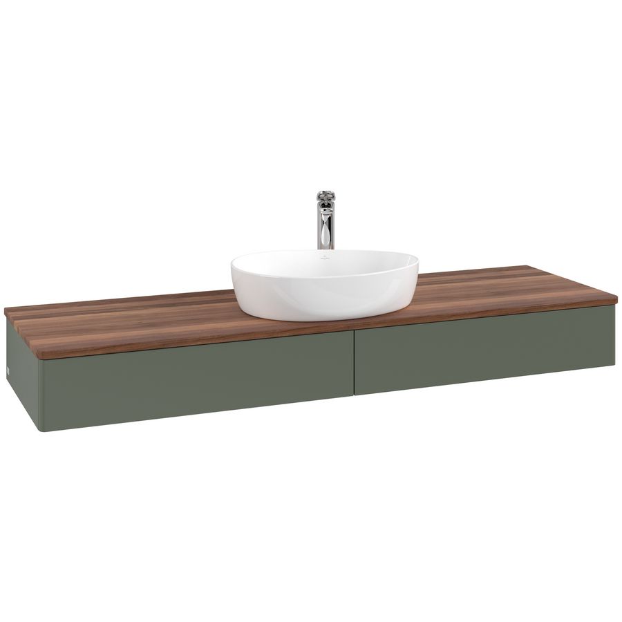 Wastafelonderkast Antao 1600x190x500mm L.Green Matt Lacquer L14052HL