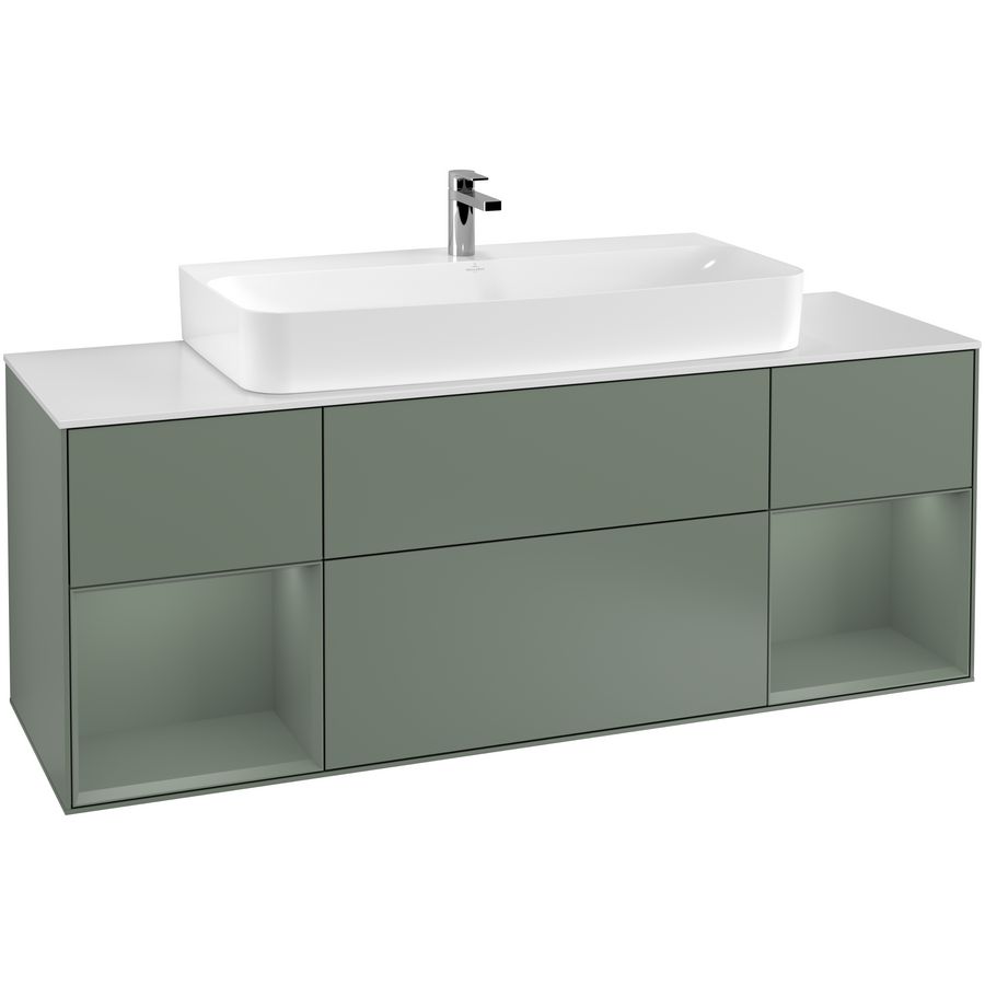 Wastafelonderkast Finion 1600x603x501mm Olive Matt Lacquer G211GMGM