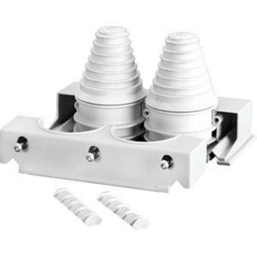 Aanbouwflens Wandmaat 2 Deelbaar met invoer tulen 2x 72 mm