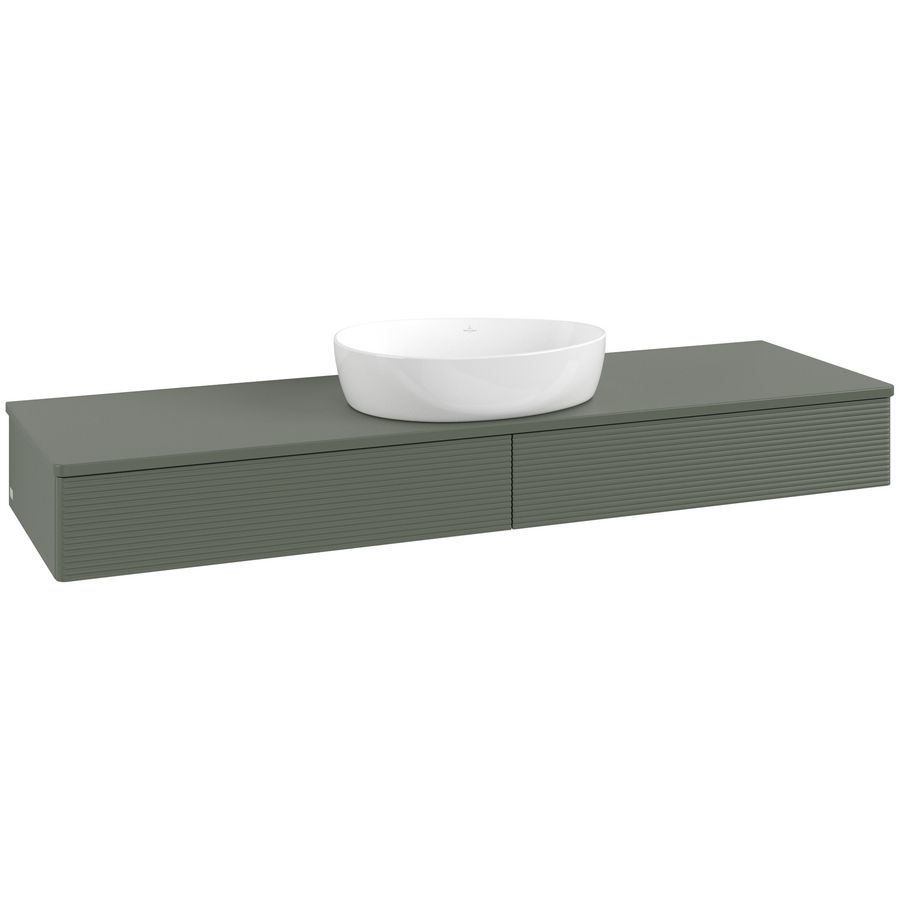 Wastafelonderkast Antao 1600x190x500mm L.Green Matt Lacquer L14110HL