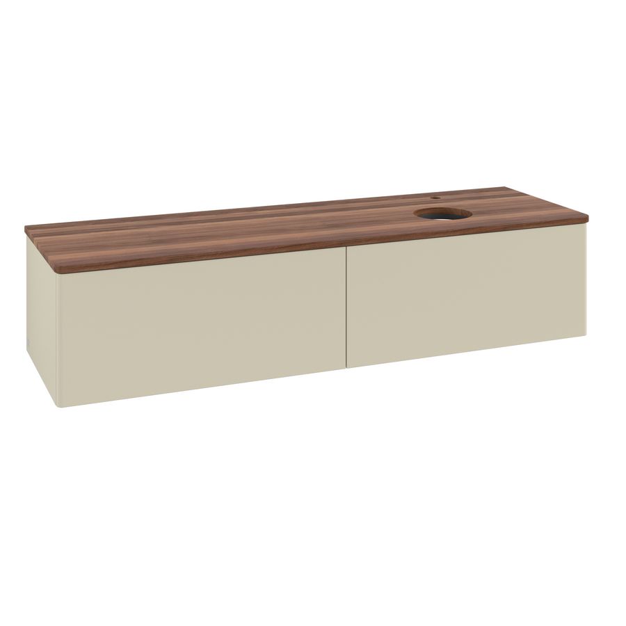Wastafelonderkast Antao 1600x360x500mm S.Grey Matt Lacquer L38052HJ