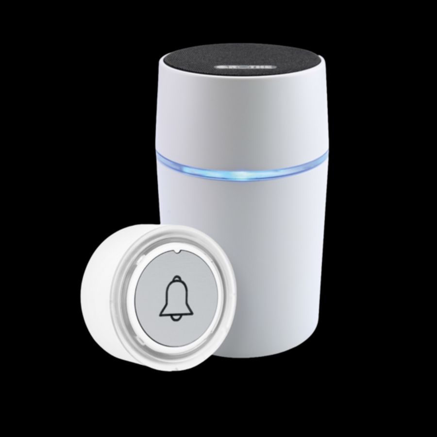 Gongset draadloos batterijgevoed (4xAA) bereik 500mtr met beldrukker
