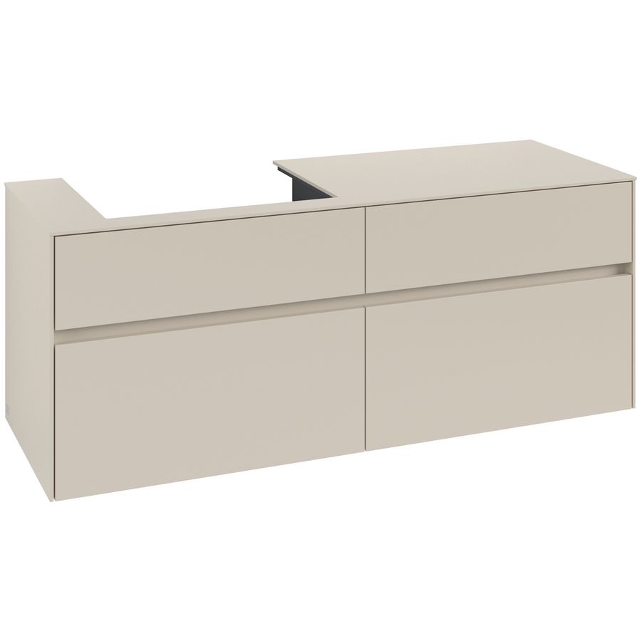 Wastafelonderkast Collaro 1400x548x500mm Cashmere Grey C085B0VN