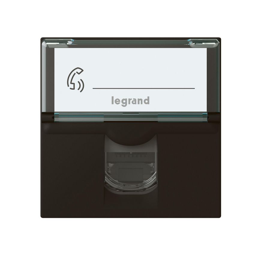 Contactdoos RJ45 Cat. 6a STP 2 modulen zwart Mosaic