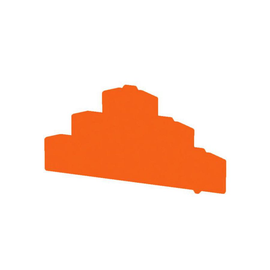 Afsluit- eindplaat oranje h:108.42mm b:1.5mm VVE=20