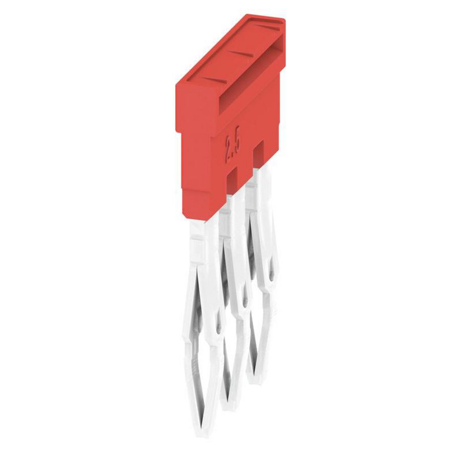 Dwarsverbinder (terminal) Plugged rood 24 A p: 3 Pi VVE=60