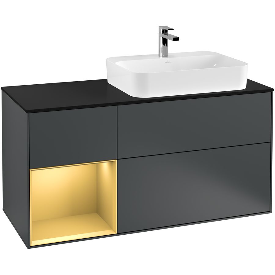 Wastafelonderkast Finion 1200x603x501mm Mid.Blue Matt Lacquer G392HFHG