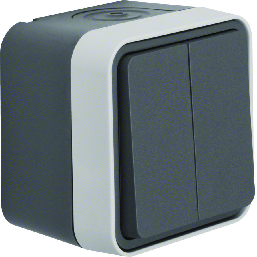 Serieschakelaar+behuizing W.1 ECO grijs