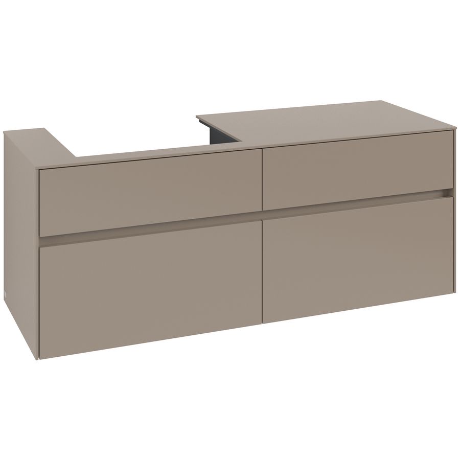 Wastafelonderkast Collaro 1400x548x500mm Taupe C085B0VM