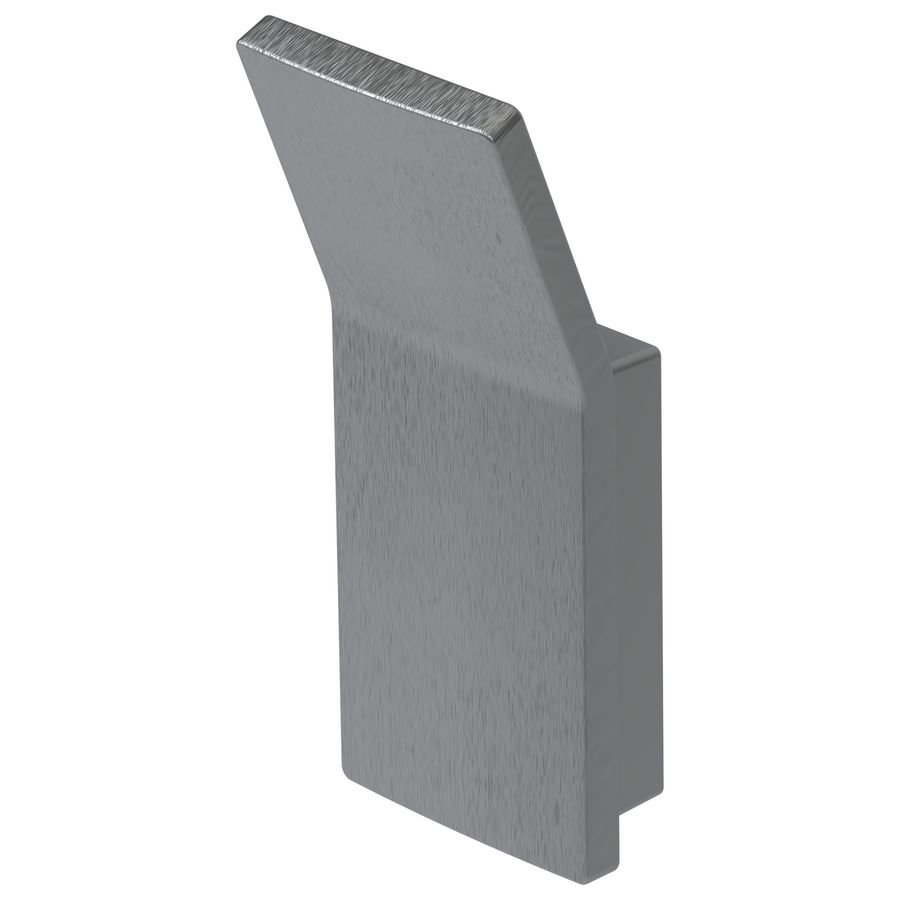 Enkele haak grijs aluminium ALINE