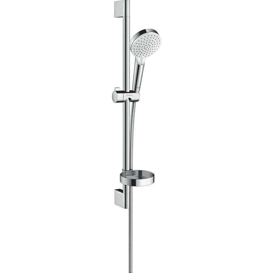 Crometta Vario doucheset 650mm wit/chroom met Casetta zeepschaal