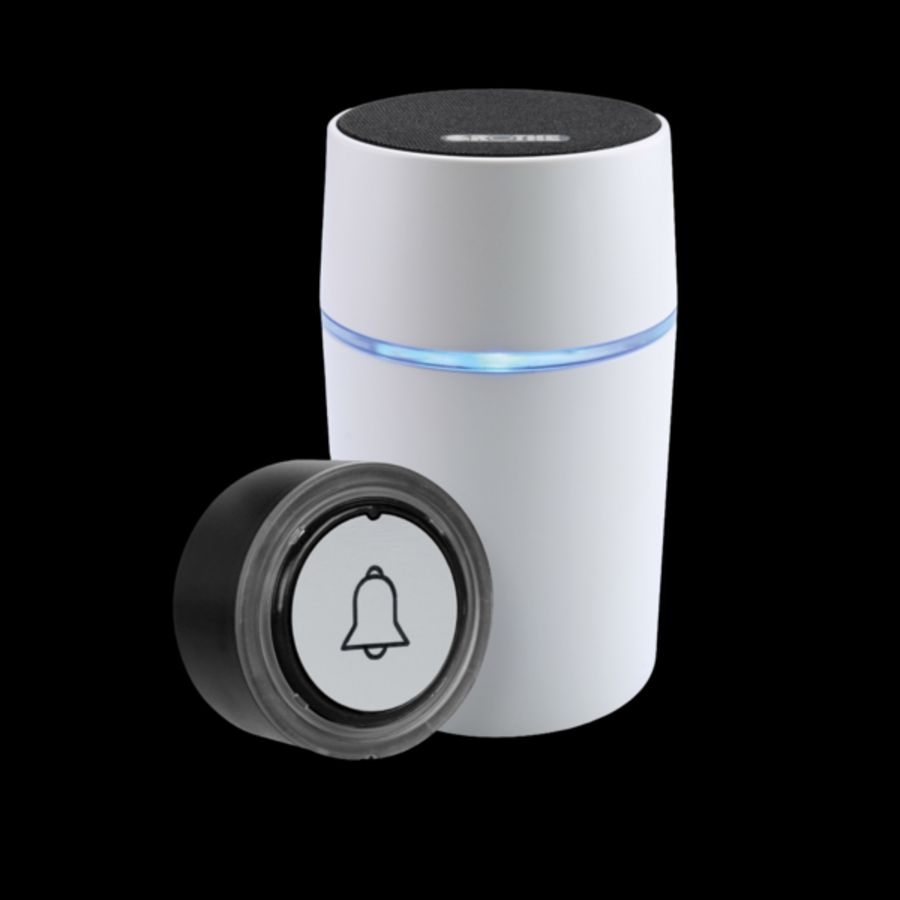 Gongset draadloos batterijgevoed (4xAA) bereik 500mtr met beldrukker