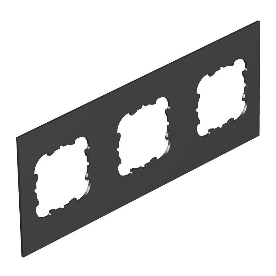 Afdekplaat 3 x EK voor T12L 213x88mm Polyvinylchloride