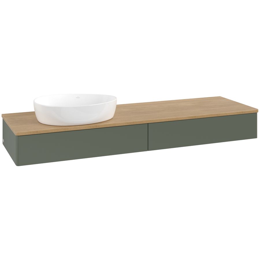 Wastafelonderkast Antao 1600x190x500mm L.Green Matt Lacquer L15011HL