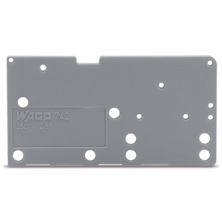 Afsluitplaat opklikbaar 1,5mm blauw 742-450 VVE=100