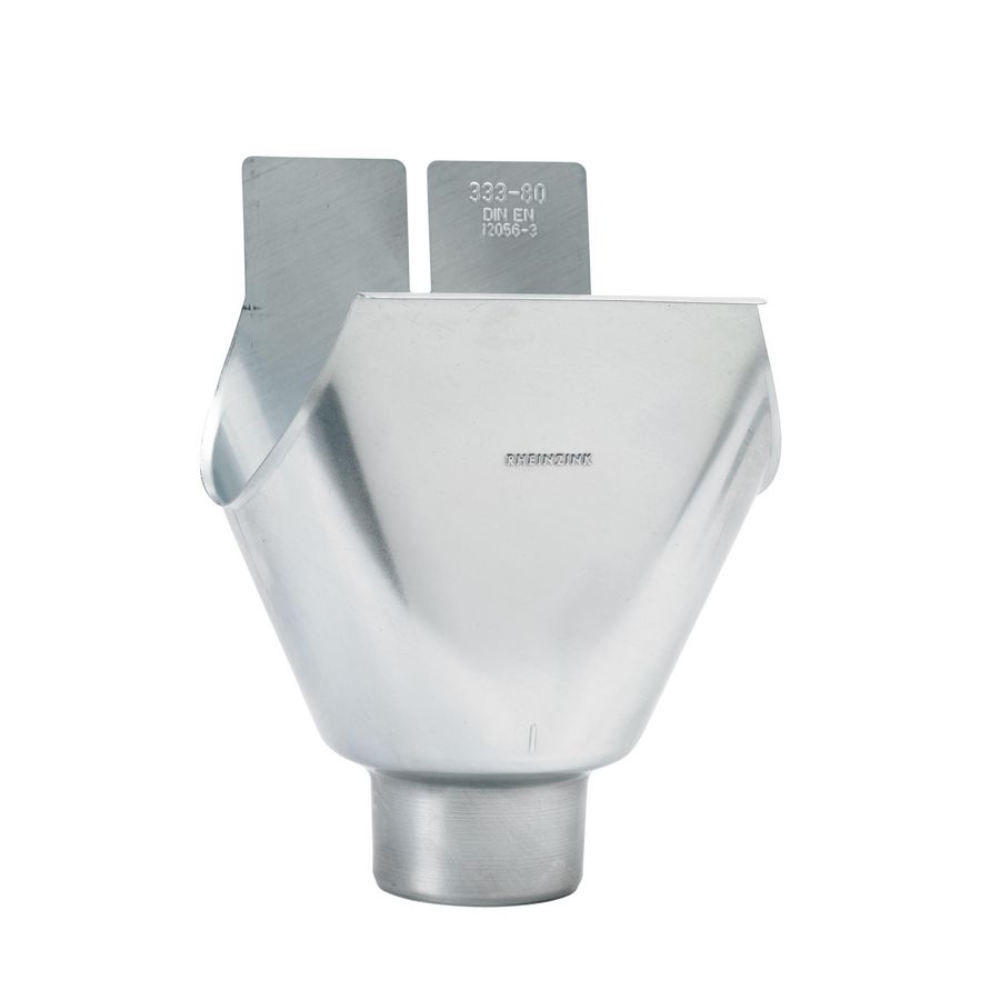 Zinken trechteruitloop M280 aansluiting 80mm tbv mastgoot