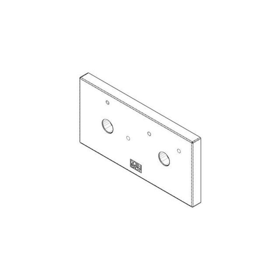 XGATE Rozet Wand 120x120x9mm Platina gebors.