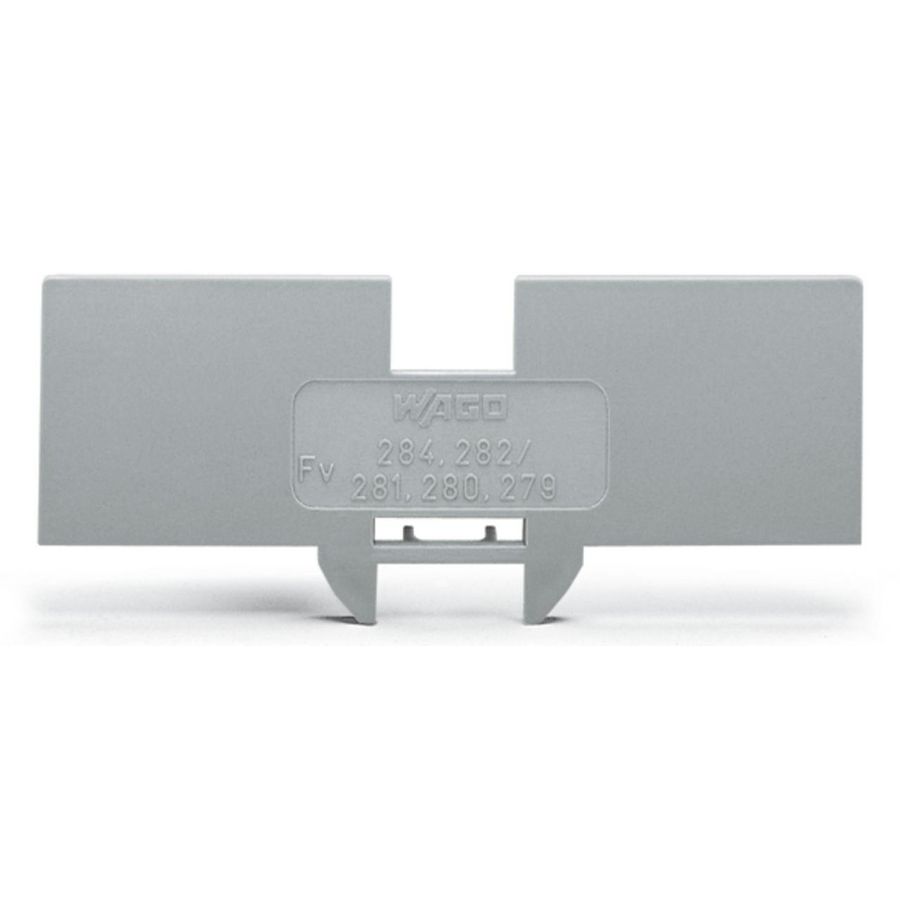 Reduceerafdekplaat 1mm 2-draads klem 283-601 grijs VVE=25