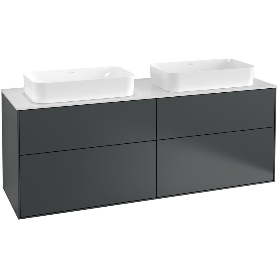 Wastafelonderkast Finion 1600x603x501mm Mid.Blue Matt Lacquer G31100HG